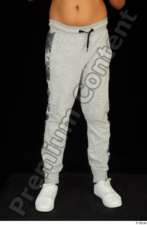 Timbo dressed grey joggers leg lower body white sneakers 0001.jpg